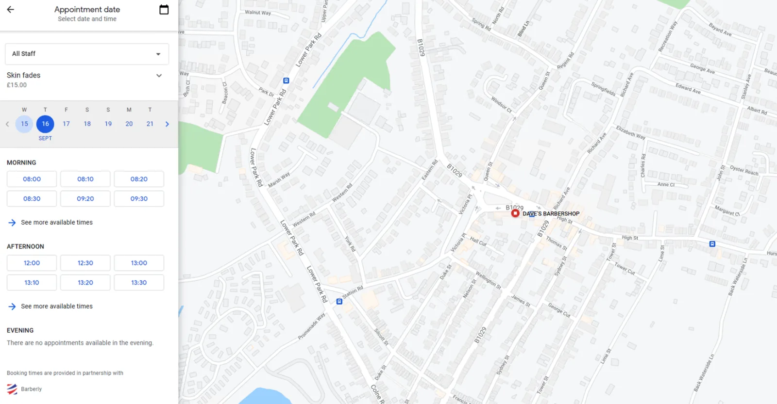 Receive bookings from Google Maps