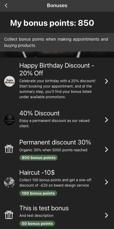 Only applicable bonuses