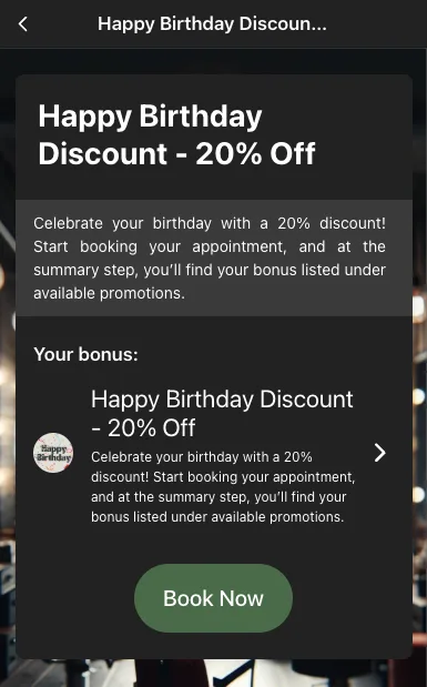 Birthday bonus details